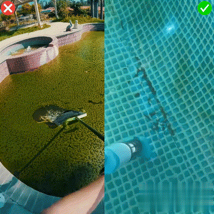 Chega de esfregar. Deslize, aspire e volte a curtir a piscina.