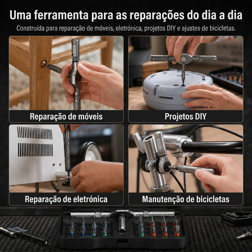 Uma ferramenta. Todos os reparos do dia a dia.